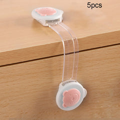 Child Safety Lock Baby Drawer Lock Child Anti-opening Cabinet Door Refrigerator Lock Buckle Baby Anti-pinch Safety Buckle