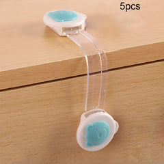 Child Safety Lock Baby Drawer Lock Child Anti-opening Cabinet Door Refrigerator Lock Buckle Baby Anti-pinch Safety Buckle