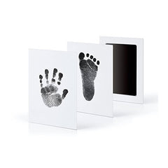 Safe Non-toxic Baby Footprints Handprint No Touch Skin Inkless Ink Pads Kits for 0-6 months Newborn Pet Dog Paw Prints Souvenir
