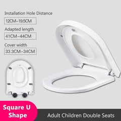 Double Layer Child Adult Toilet Seat Child Potty Training Cover Prevent Falling Toilet Lid For Kids PP Material O U V Shape Pot