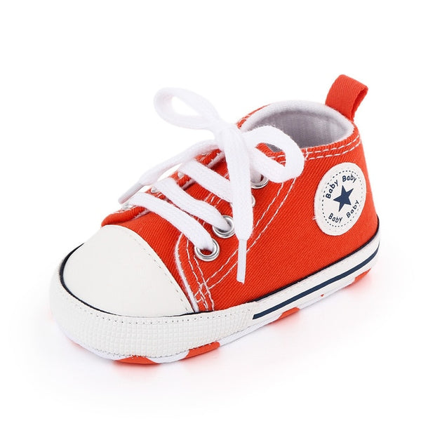 Baby Canvas Classic Sneakers Newborn Print Star Sports Baby Boys Girls First Walkers Shoes Infant Toddler Anti-slip Baby Shoes