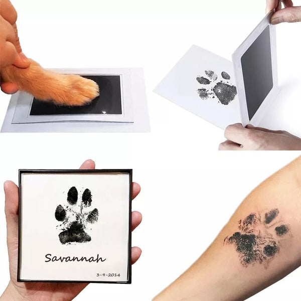 Safe Non-toxic Baby Footprints Handprint No Touch Skin Inkless Ink Pads Kits for 0-6 months Newborn Pet Dog Paw Prints Souvenir