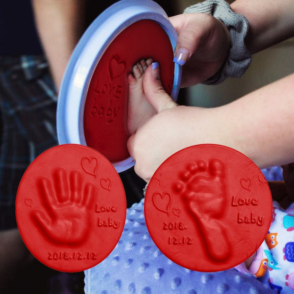 Soft Clay DIY Newborn Baby Souvenirs Hand Print Footprint Non-Toxic Clay Kit Casting Parent-Child Hand Ink Pad Fingerprint Toys