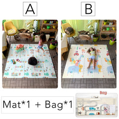 Miamumi Foldable Floor Baby Play Mat Kid Playmat Crawling Carpet Children Toddler Thermal Rug Game Pad Foam Educational Toy Gift