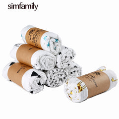 [simfamily] 1Pc Muslin 100% Cotton Baby Swaddles Soft Newborn Blankets Bath Gauze Infant Wrap sleepsack Stroller cover Play Mat