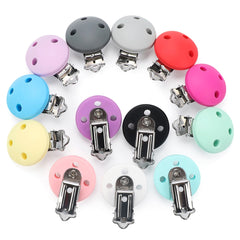 TYRY.HU Round Silicone Clip 3 Pcs/Set Of Pacifier Clip BPA-Free Silicone Dummy Baby Pacifier Chain DIY Accessories