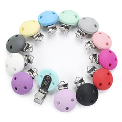 TYRY.HU Round Silicone Clip 3 Pcs/Set Of Pacifier Clip BPA-Free Silicone Dummy Baby Pacifier Chain DIY Accessories